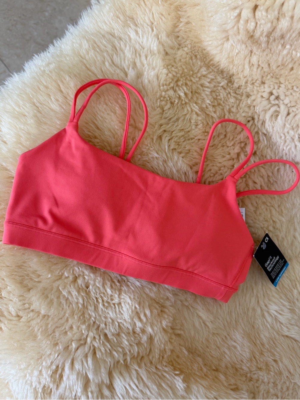 GAP Coral Pink Low-Support Sports Bralette